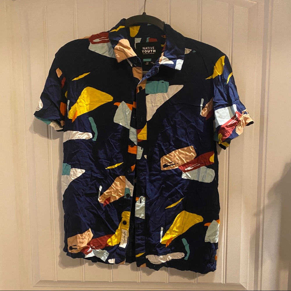 Funky Native Youth button-down